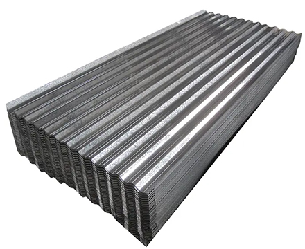 Corrugated metal plate