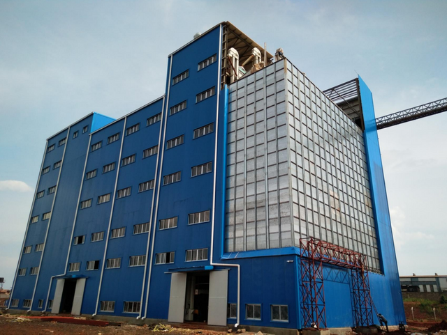 Uganda Multifloor Flour Mill Steel Structure Workshop